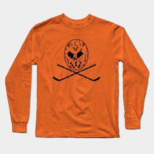 Hockey Skull and Crossbones Long Sleeve T-Shirt